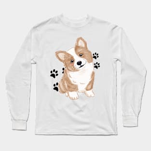 Welsh Corgi Dog Long Sleeve T-Shirt